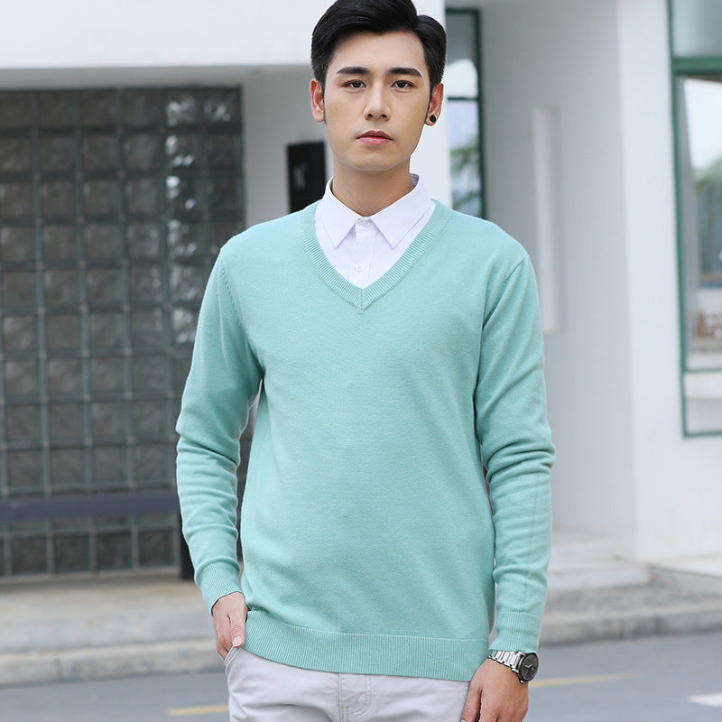 Chriss-Tians Men’s Warm V-Neck Sweater – Thick Knit