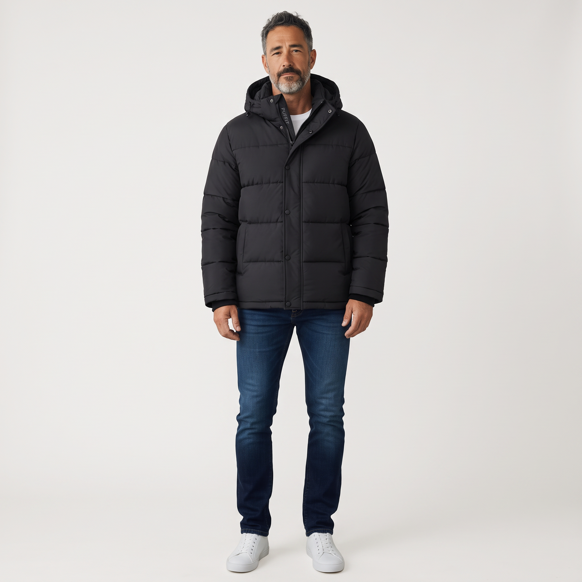 Chriss-Tians Men’s Warm Puffer Jacket – Detachable Hood Water-Repellent