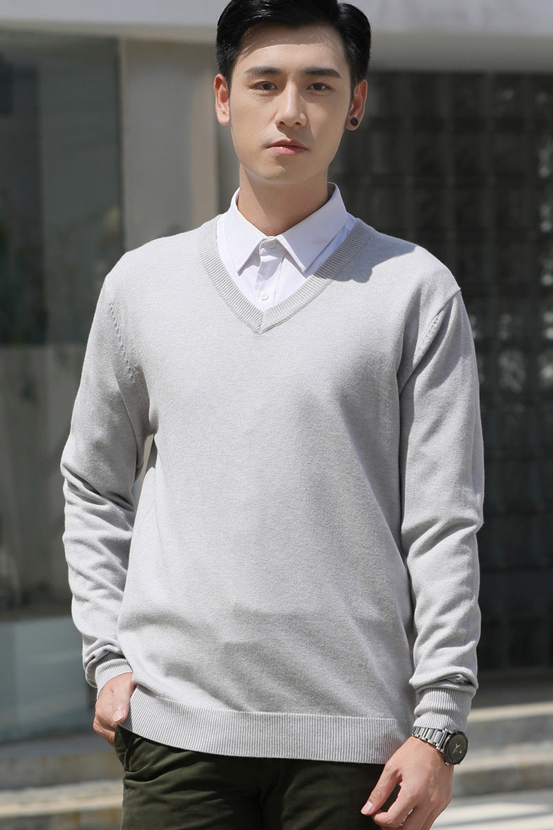 Chriss-Tians Men’s Warm V-Neck Sweater – Thick Knit