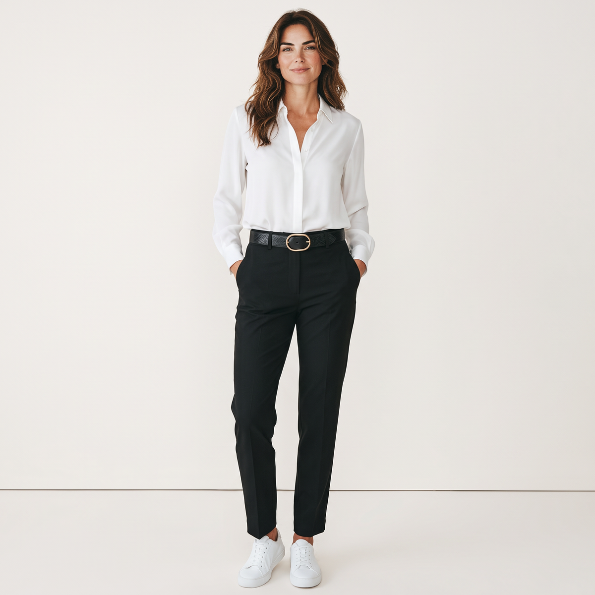 Chriss-Tians Women’s Button-Up Shirt Relaxed Lapel Fit