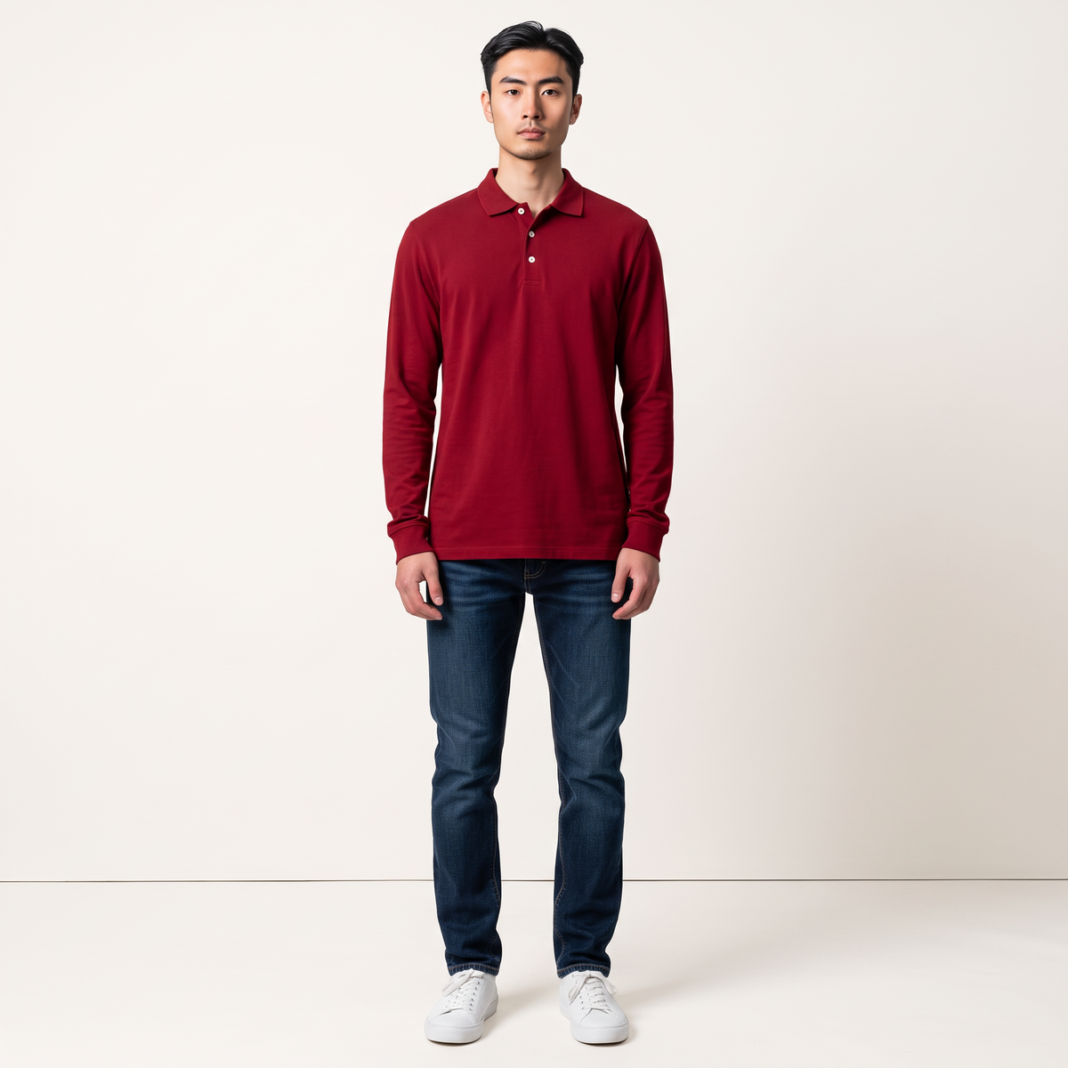 Chriss-Tians Men’s Long Sleeve Polo – Classic Casual Style