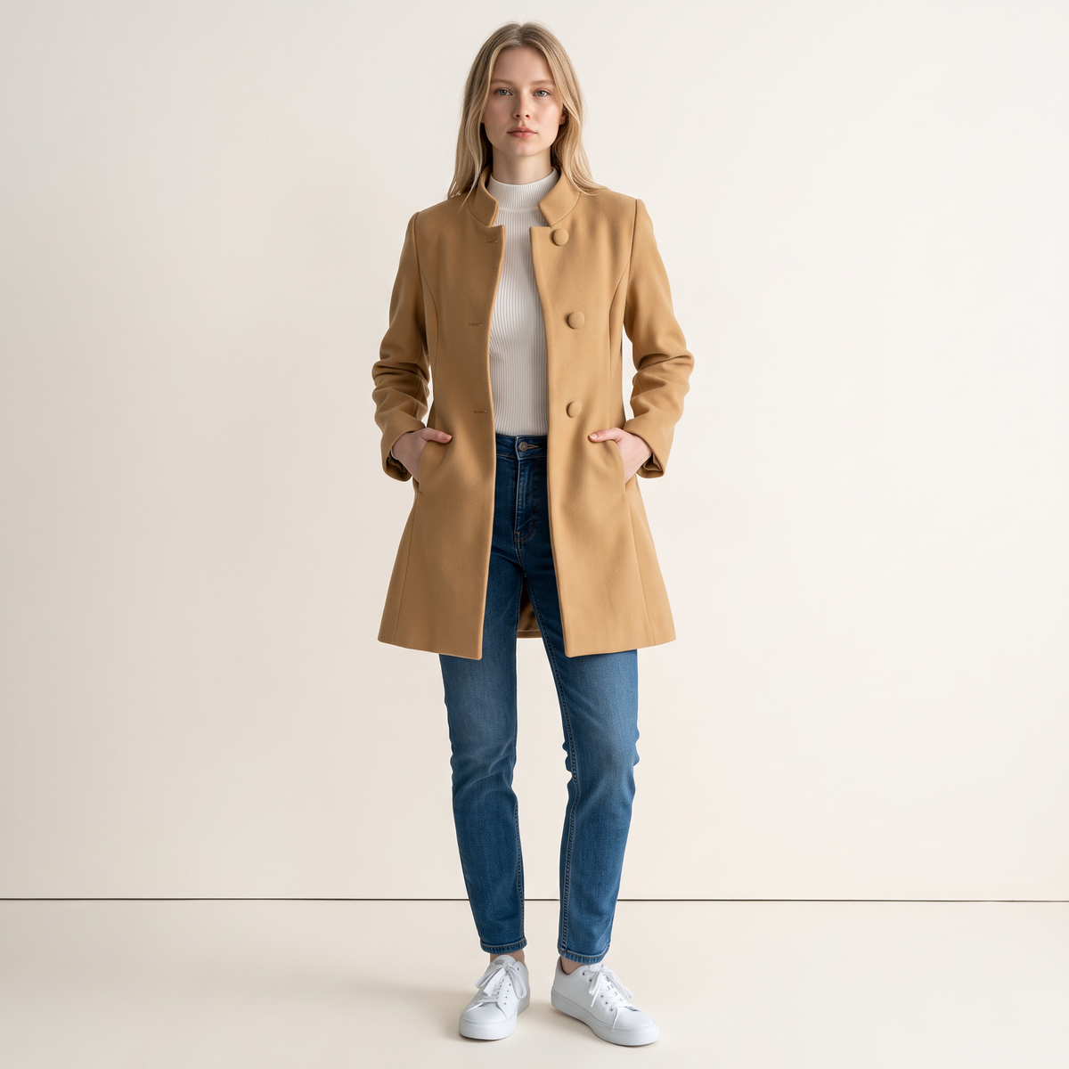 Chriss-Tians Women’s Slim Fit Coat – Classic 3-Button