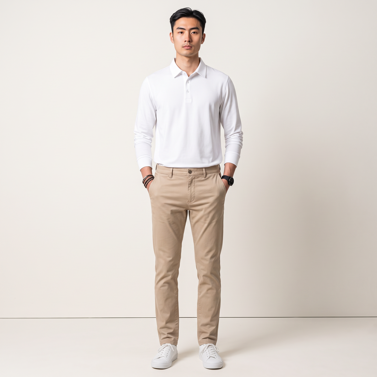 Chriss-Tians Men’s Long Sleeve Polo – Classic Casual Style