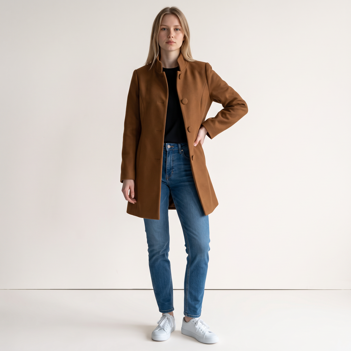 Chriss-Tians Women’s Slim Fit Coat – Classic 3-Button
