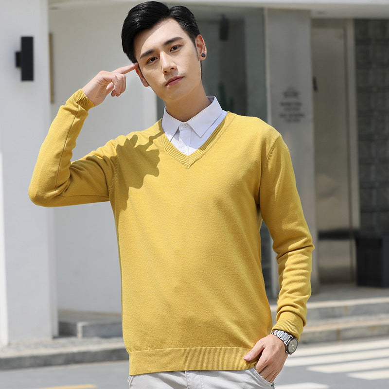 Chriss-Tians Men’s Warm V-Neck Sweater – Thick Knit