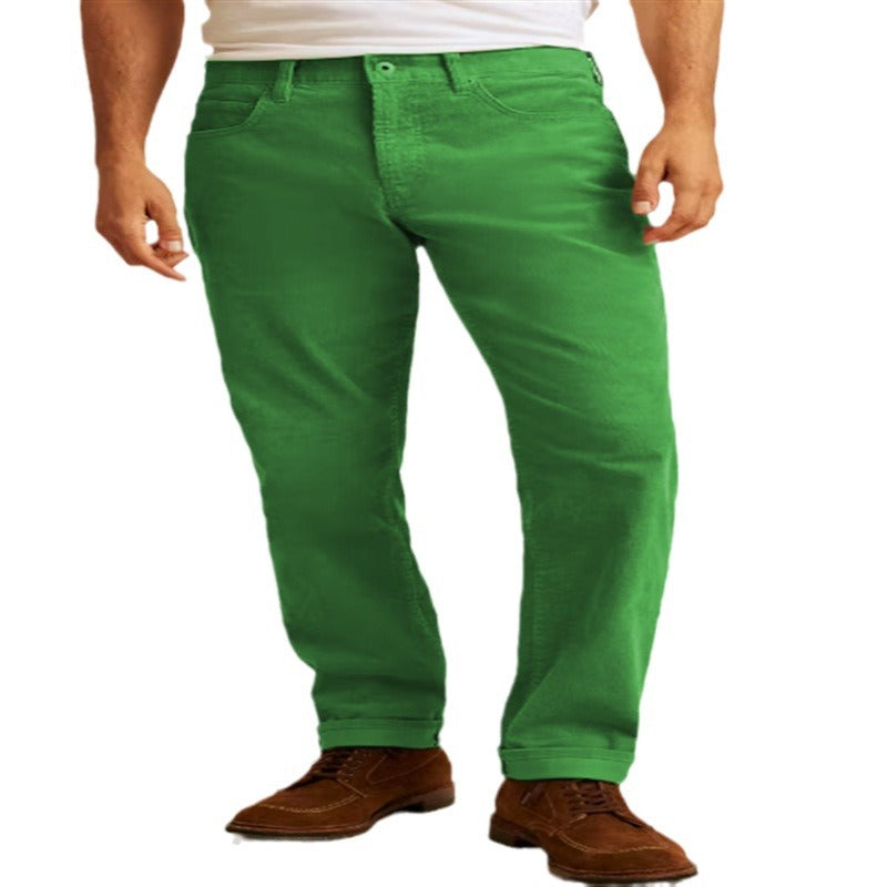 Chriss-Tians Men’s Corduroy Trousers – Relaxed Straight Leg Fit