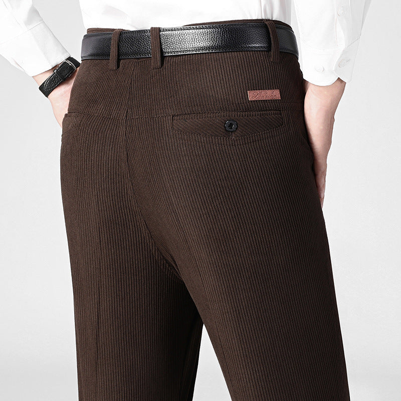 Chriss-Tians Men’s Corduroy Trousers – Warm Classic Straight Fit