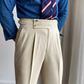 Chriss-Tians Men’s High-Waisted Trousers – Italian Straight Leg