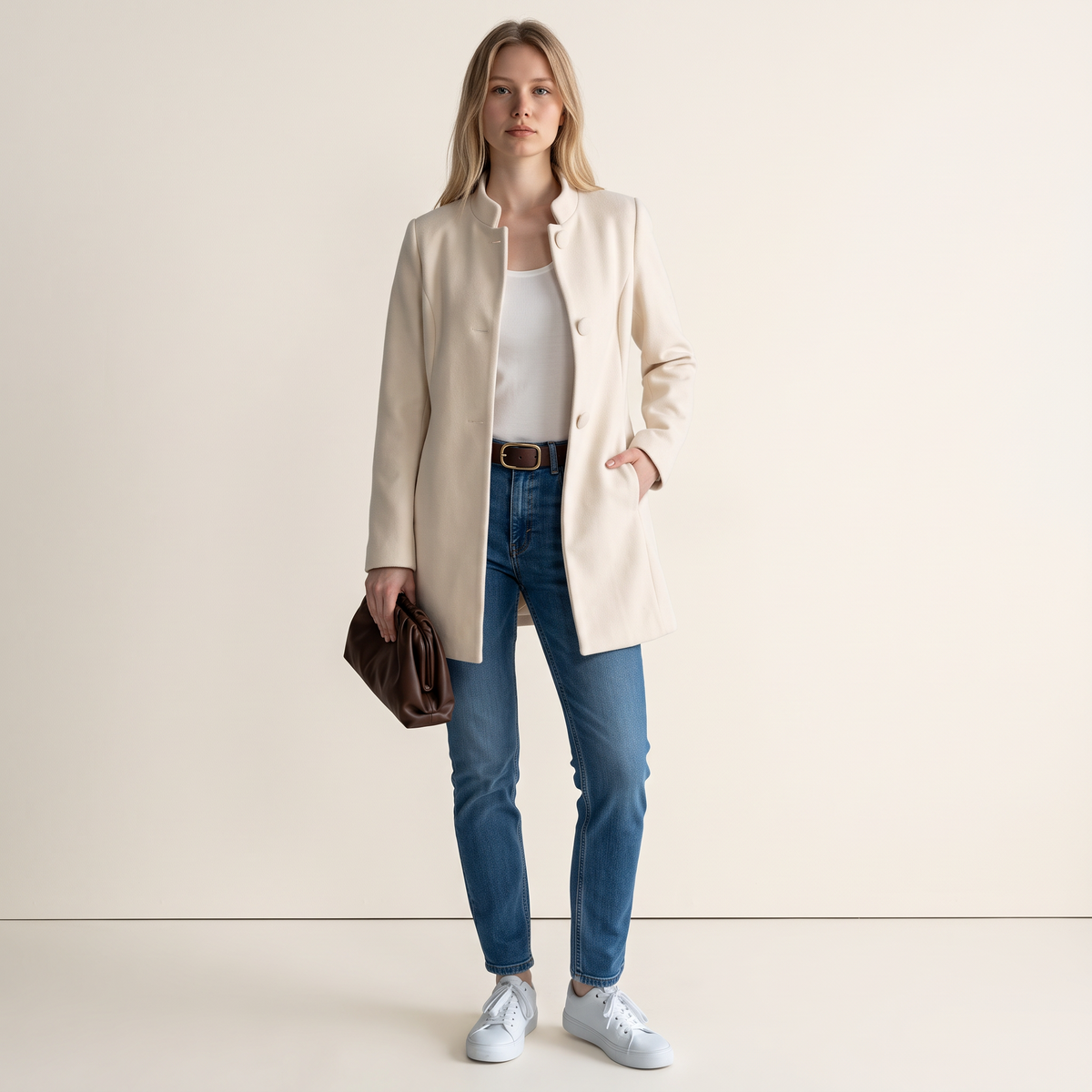 Chriss-Tians Women’s Slim Fit Coat – Classic 3-Button