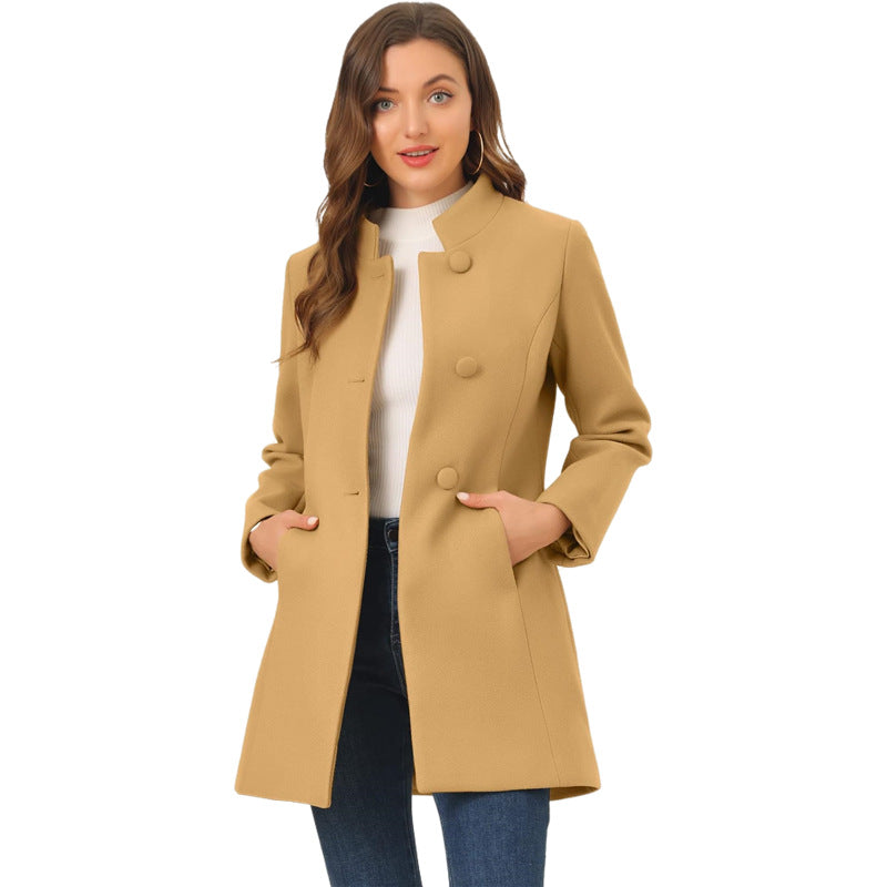 Chriss-Tians Women’s Slim Fit Coat – Classic 3-Button