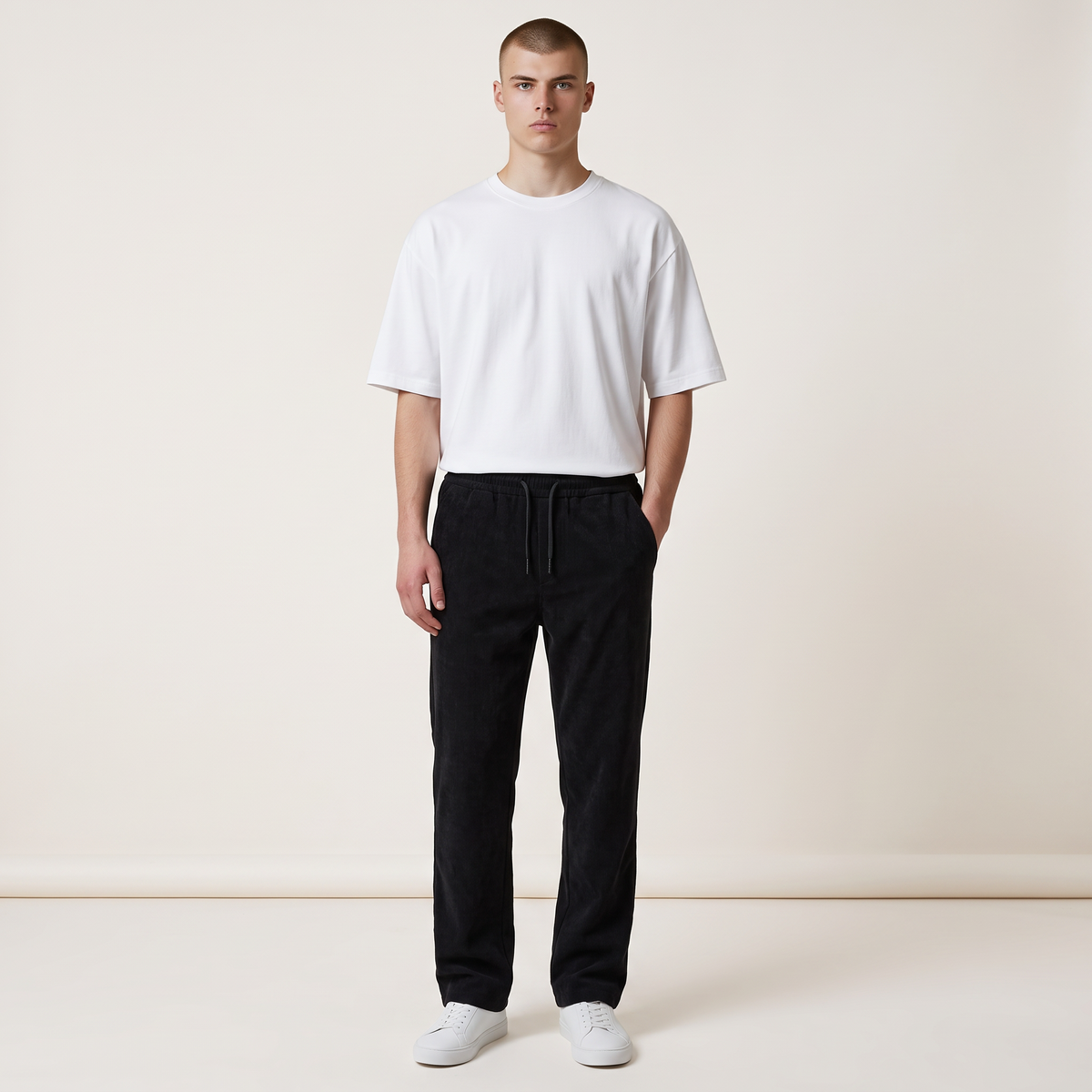 Chriss-Tians Men’s Corduroy Trousers – Straight Leg Relaxed Fit