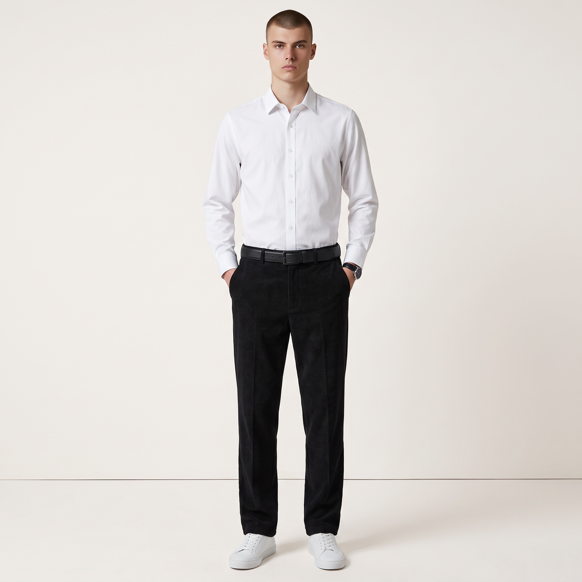 Chriss-Tians Men’s Corduroy Trousers – Warm Classic Straight Fit