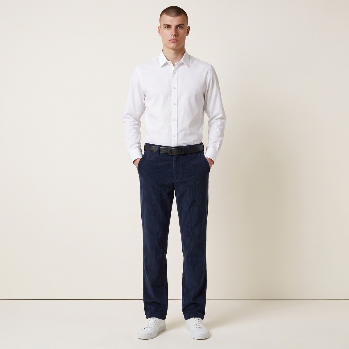 Chriss-Tians Men’s Corduroy Trousers – Warm Classic Straight Fit