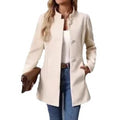 Chriss-Tians Women’s Slim Fit Coat – Classic 3-Button
