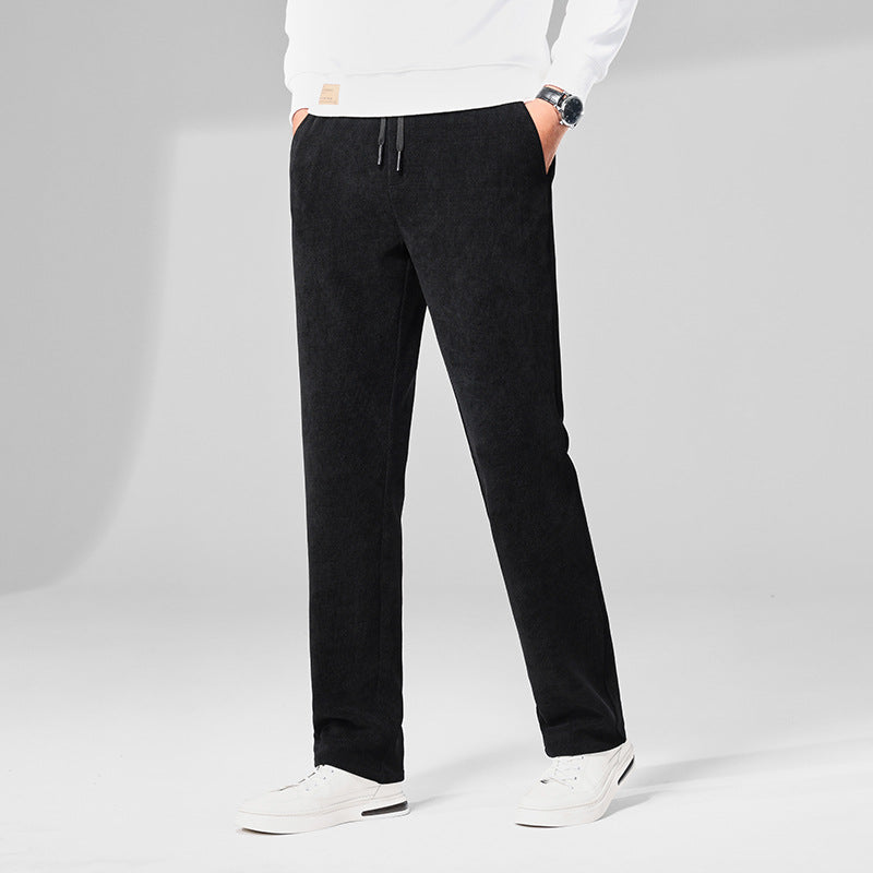 Chriss-Tians Men’s Corduroy Trousers – Straight Leg Relaxed Fit
