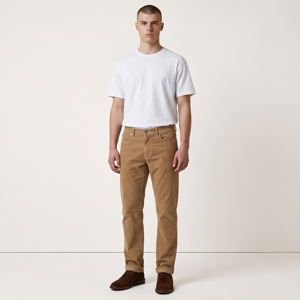 Chriss-Tians Men’s Corduroy Trousers – Relaxed Straight Leg Fit