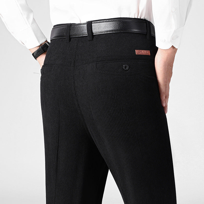 Chriss-Tians Men’s Corduroy Trousers – Warm Classic Straight Fit
