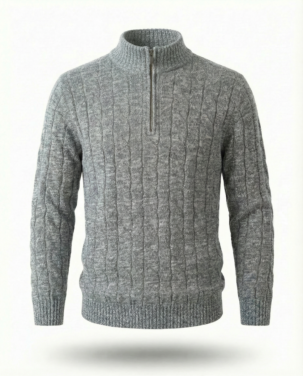 Chriss-Tians Men’s 100% Merino Wool Quarter Zip Sweater