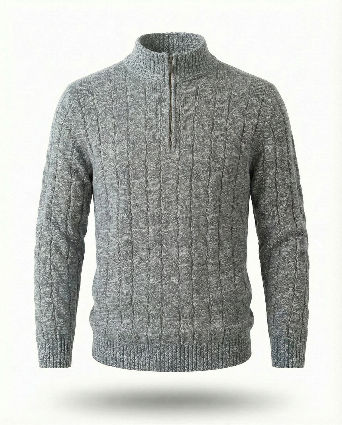 Chriss-Tians Men’s 100% Merino Wool Quarter Zip Sweater