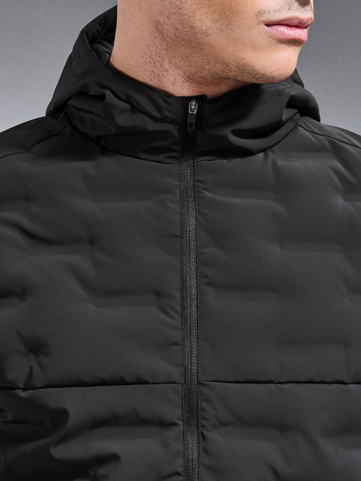 Chriss-Tians Men’s Black Quilted Windbreaker – Slim Fit