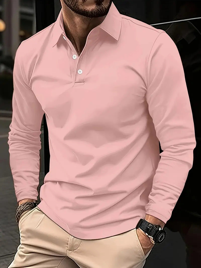 Chriss-Tians Men’s Long Sleeve Polo – Classic Casual Style