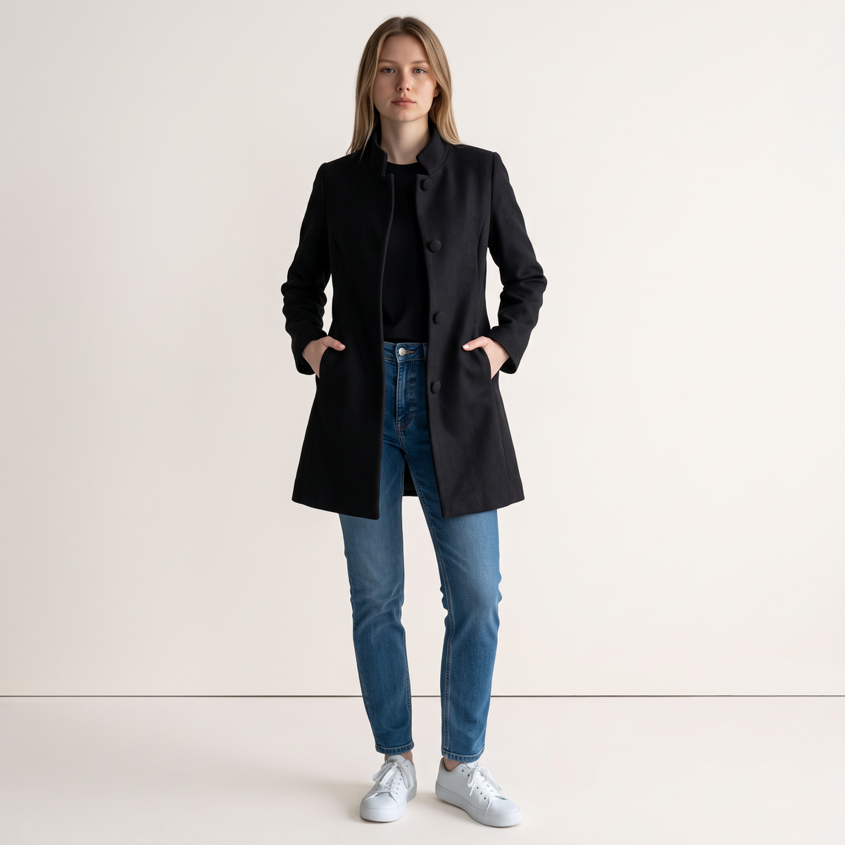 Chriss-Tians Women’s Slim Fit Coat – Classic 3-Button