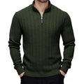 Chriss-Tians Men’s High Neck Zip Sweater – Knitted
