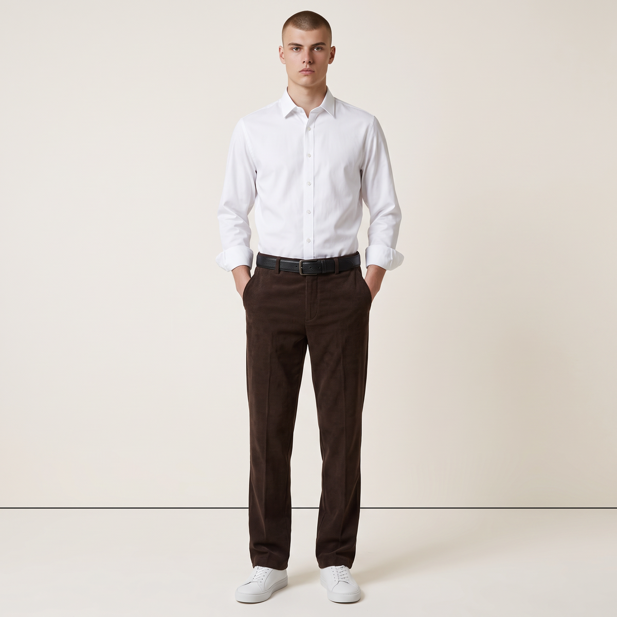 Chriss-Tians Men’s Corduroy Trousers – Warm Classic Straight Fit