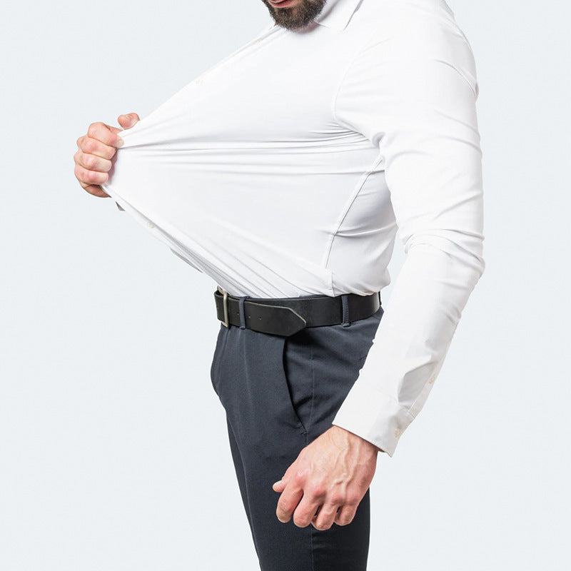 Chriss-Tians Men’s Stretch Business Shirt – Wrinkle-Resistant Non-Iron
