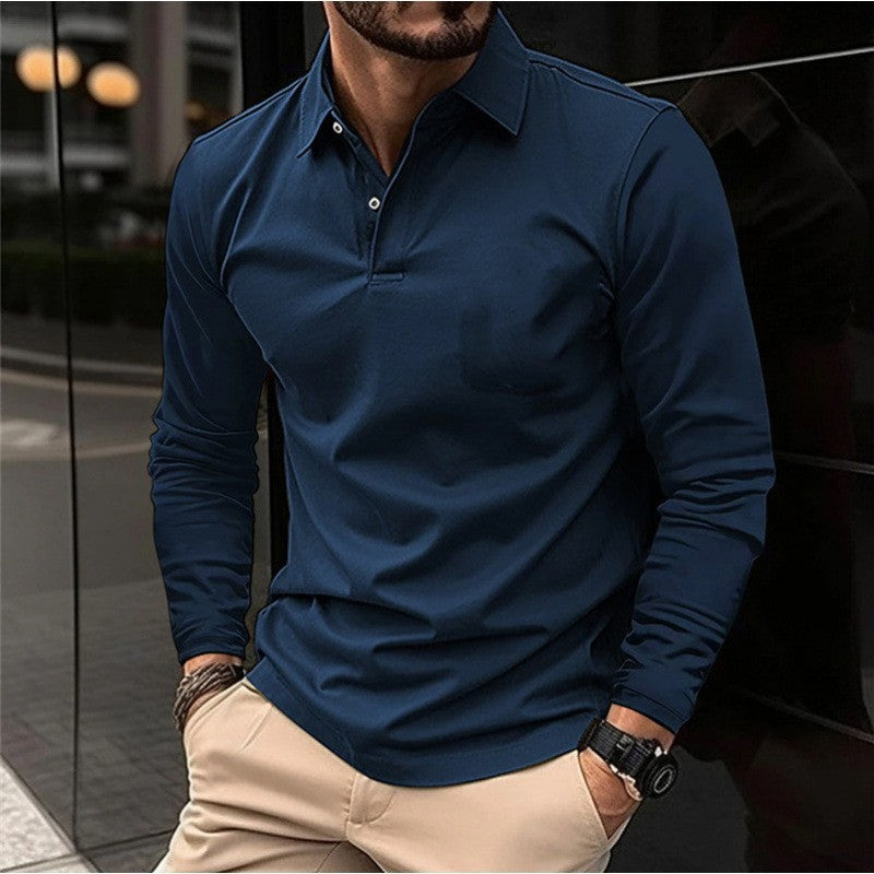 Chriss-Tians Men’s Long Sleeve Polo – Classic Casual Style