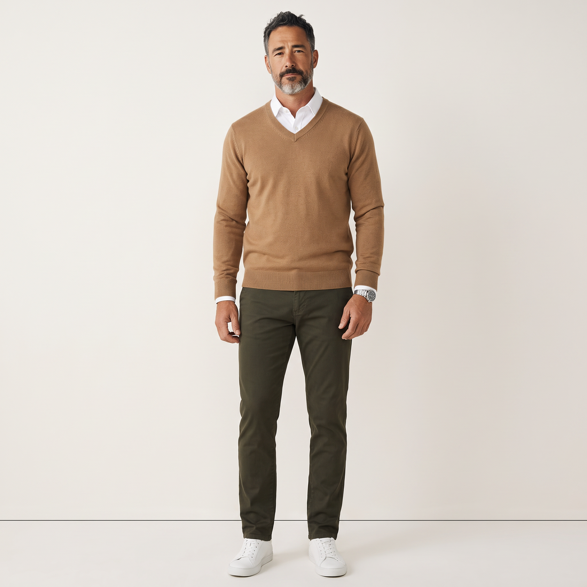 Chriss-Tians Men’s Warm V-Neck Sweater – Thick Knit