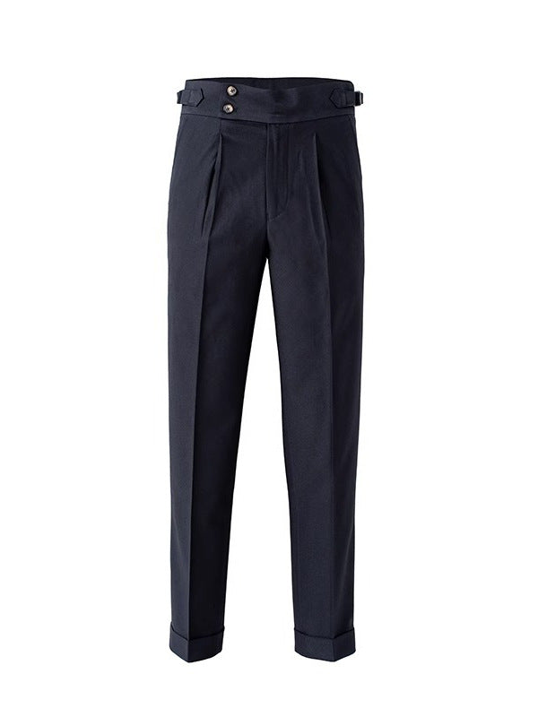 Chriss-Tians Men’s High-Waisted Trousers – Italian Straight Leg