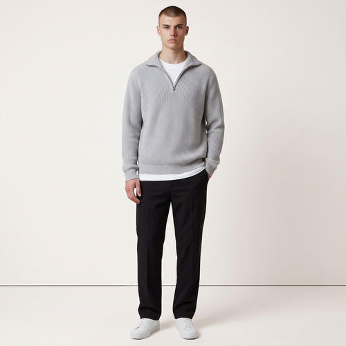 Chriss-Tians Men’s 100% Cotton Quarter Zip Jumper