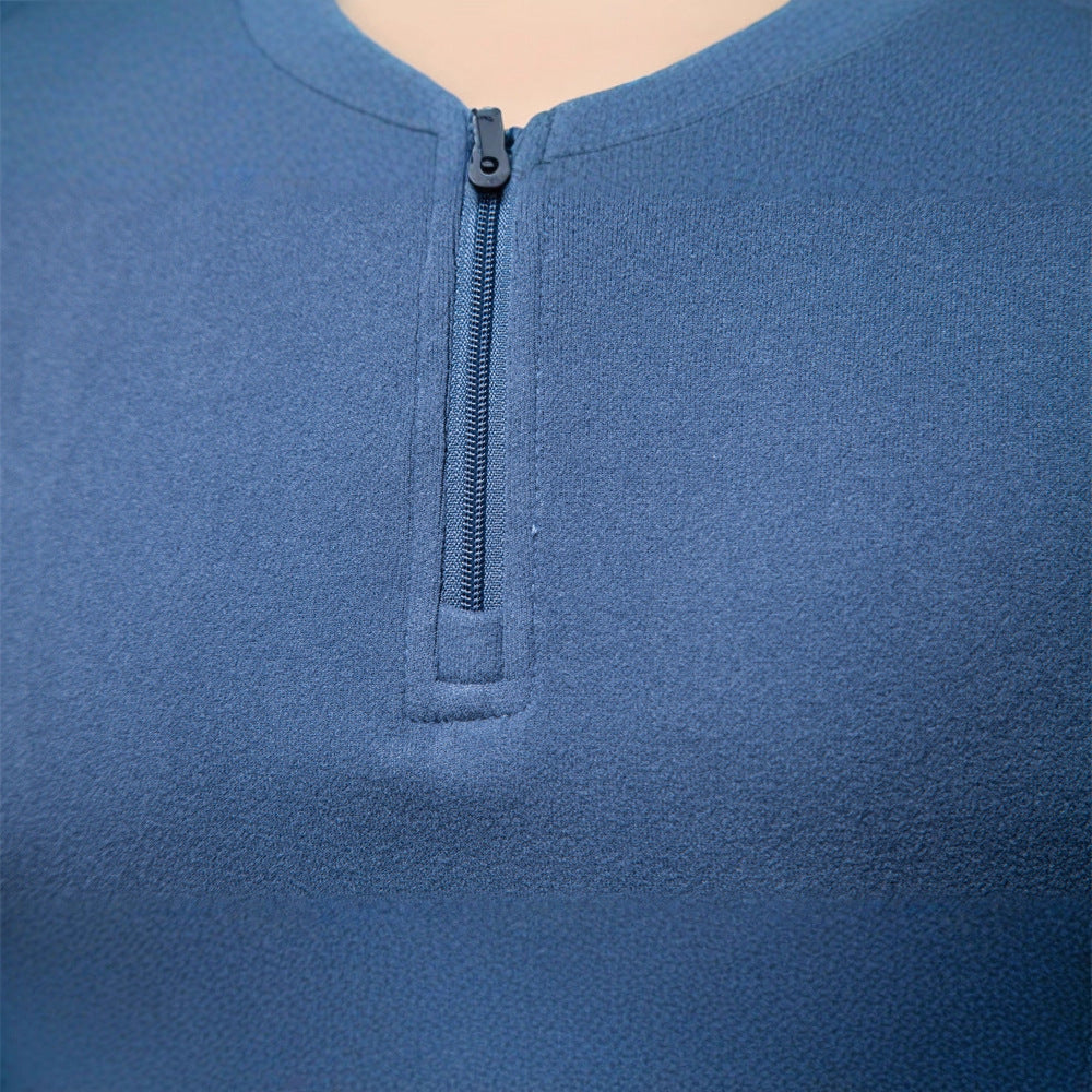 Chriss-Tians Men’s Thermal Half Zip Sweater – Stand Collar
