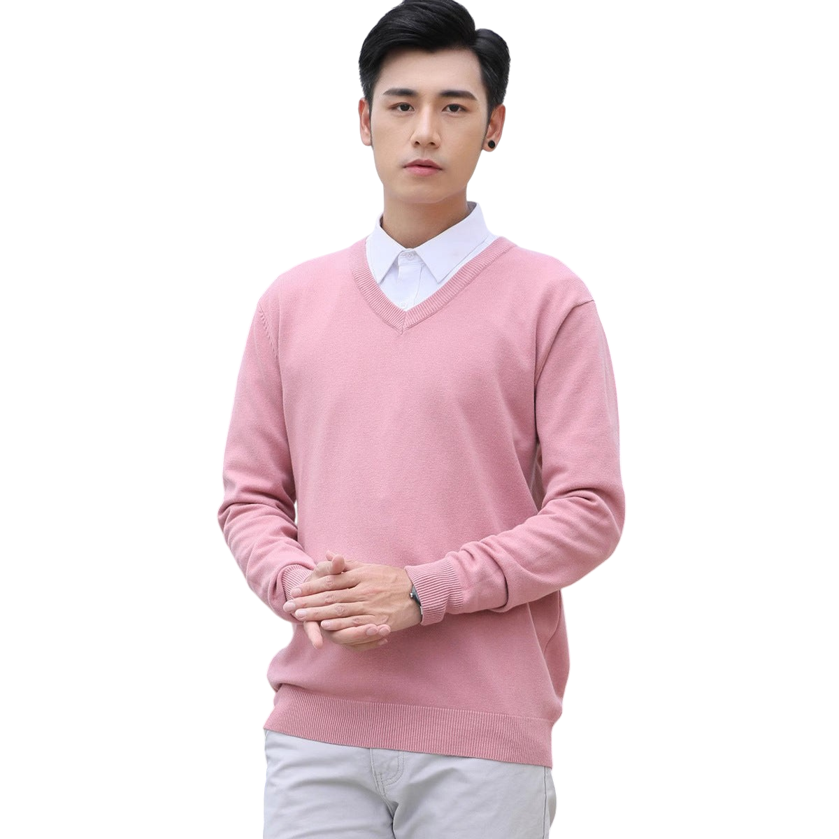 Chriss-Tians Men’s Warm V-Neck Sweater – Thick Knit