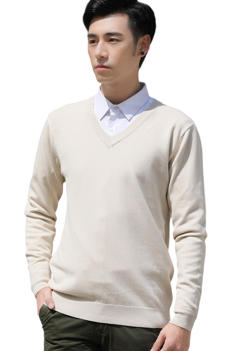 Chriss-Tians Men’s Warm V-Neck Sweater – Thick Knit