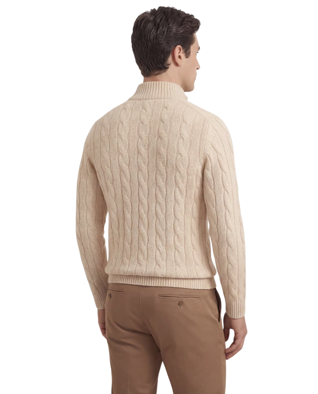 Chriss-Tians Men’s 100% Merino Wool Quarter Zip Sweater