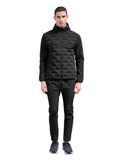 Chriss-Tians Men’s Black Quilted Windbreaker – Slim Fit