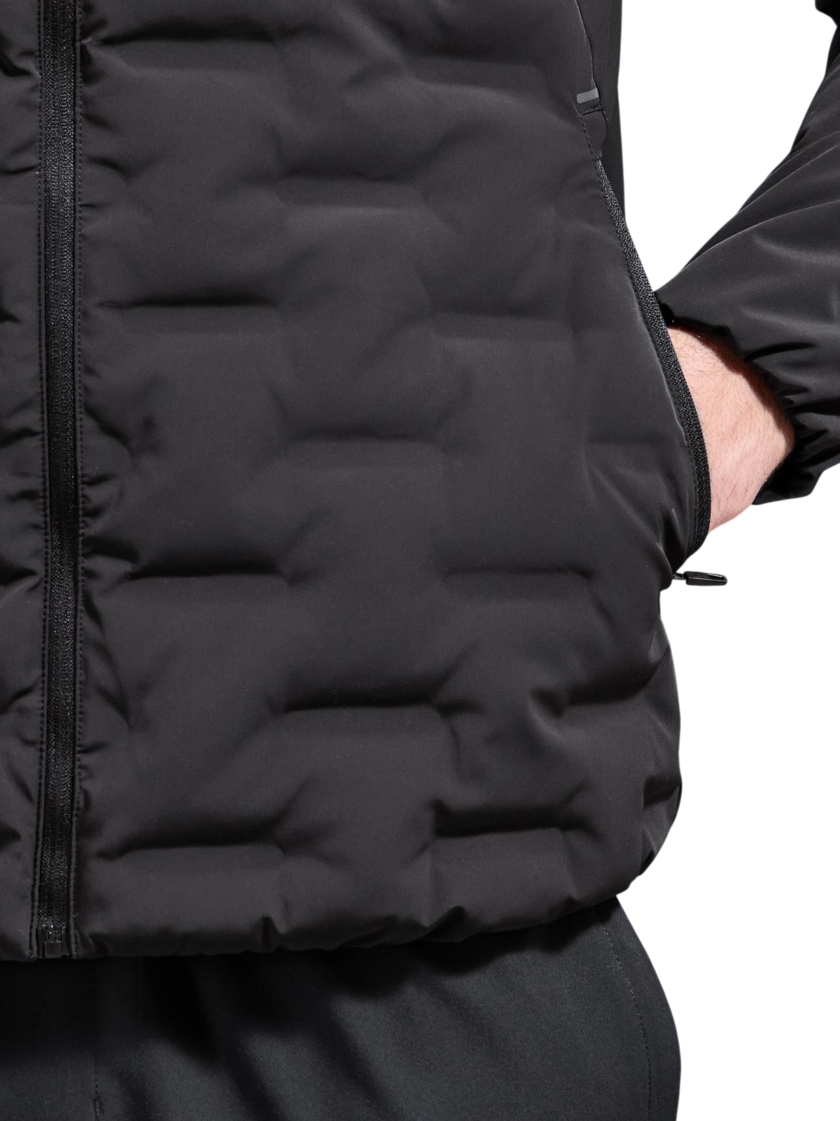 Chriss-Tians Men’s Black Quilted Windbreaker – Slim Fit
