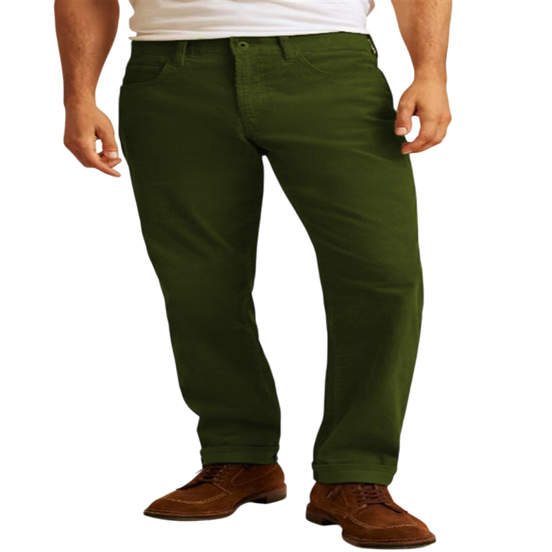 Chriss-Tians Men’s Corduroy Trousers – Relaxed Straight Leg Fit