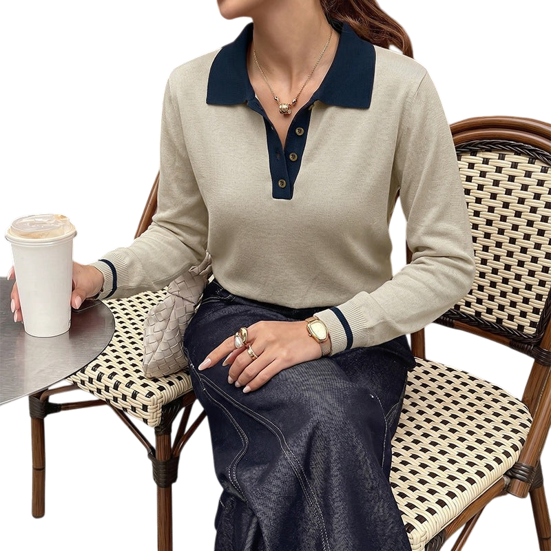 Chriss-Tians Women’s Knit Top Classic Long Sleeve Fit