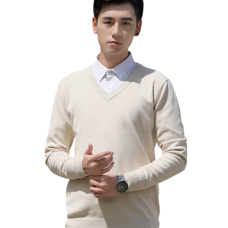 Chriss-Tians Men’s Warm V-Neck Sweater – Thick Knit