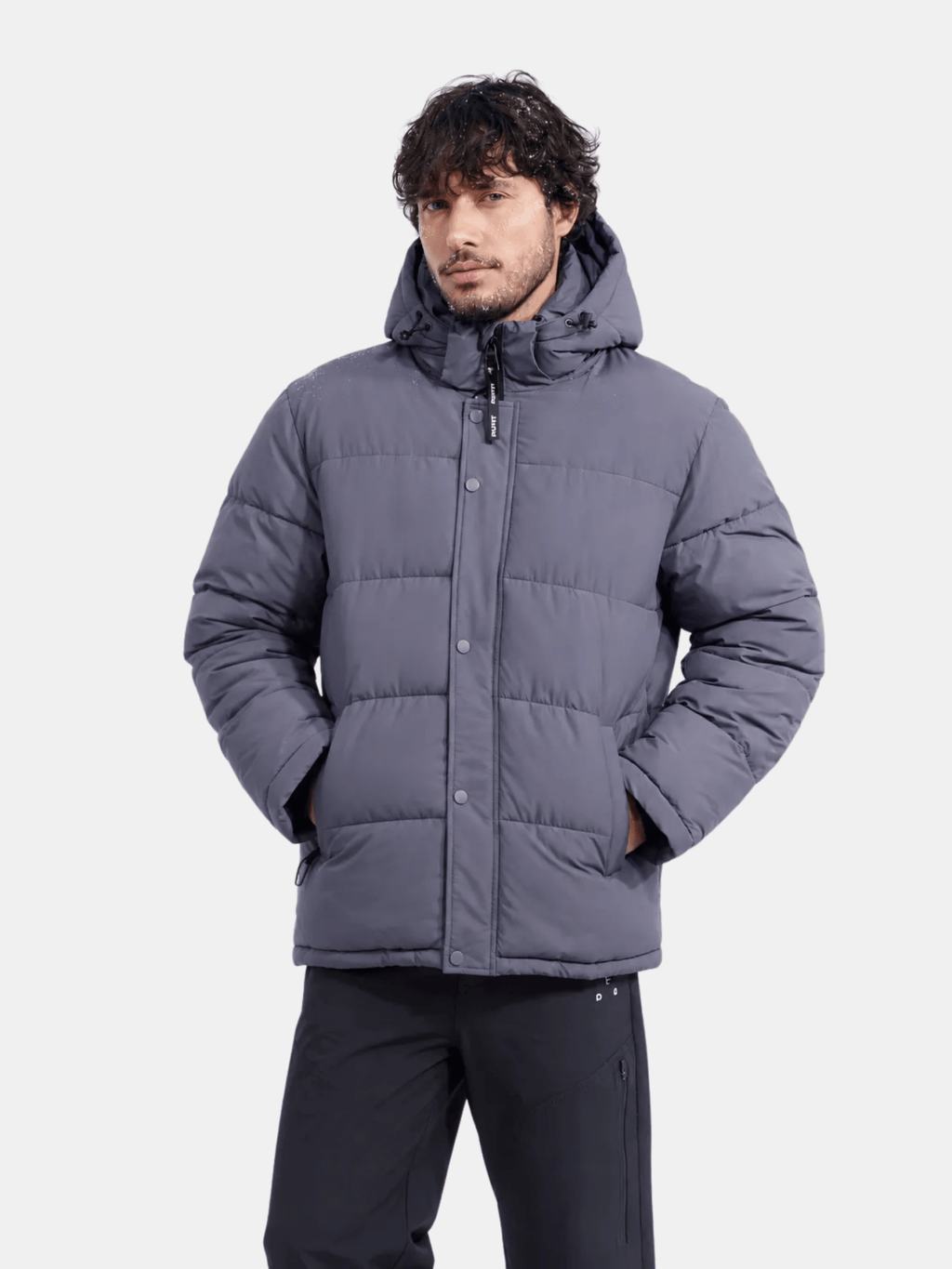 Chriss-Tians Men’s Warm Puffer Jacket – Detachable Hood Water-Repellent