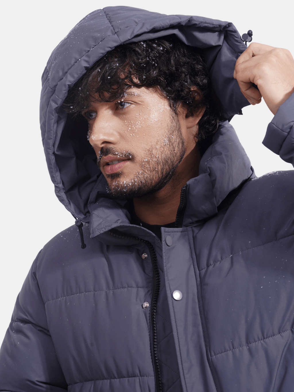 Chriss-Tians Men’s Warm Puffer Jacket – Detachable Hood Water-Repellent