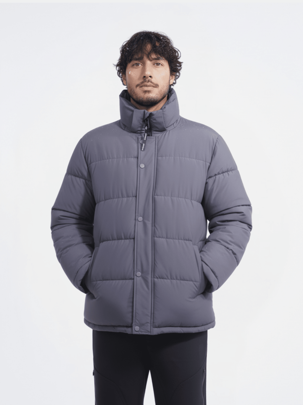Chriss-Tians Men’s Warm Puffer Jacket – Detachable Hood Water-Repellent