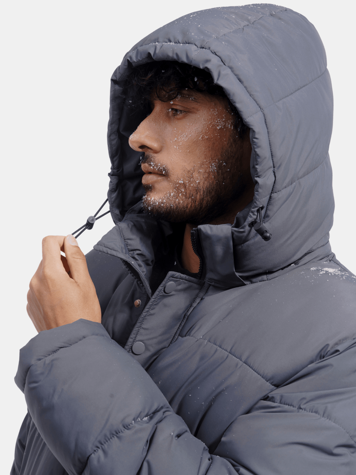 Chriss-Tians Men’s Warm Puffer Jacket – Detachable Hood Water-Repellent